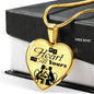 My Heart Is All Yours Couples Necklace Stainless Steel or 18k Gold Heart Pendant 18-22"''-Express Your Love Gifts