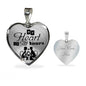 My Heart Is All Yours Couples Necklace Stainless Steel or 18k Gold Heart Pendant 18-22"''-Express Your Love Gifts