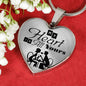 My Heart Is All Yours Couples Necklace Stainless Steel or 18k Gold Heart Pendant 18-22"''-Express Your Love Gifts
