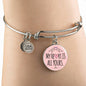 My Heart Is All Yours Stainless Steel or 18k Gold Circle Bangle Bracelet - Express Your Love Gifts