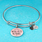 My Heart Is All Yours Stainless Steel or 18k Gold Circle Bangle Bracelet - Express Your Love Gifts