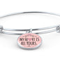 My Heart Is All Yours Stainless Steel or 18k Gold Circle Bangle Bracelet - Express Your Love Gifts