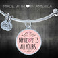 My Heart Is All Yours Stainless Steel or 18k Gold Circle Bangle Bracelet - Express Your Love Gifts