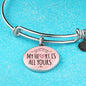 My Heart Is All Yours Stainless Steel or 18k Gold Circle Bangle Bracelet - Express Your Love Gifts