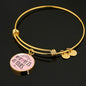 My Heart Is All Yours Stainless Steel or 18k Gold Circle Bangle Bracelet - Express Your Love Gifts