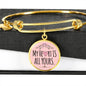 My Heart Is All Yours Stainless Steel or 18k Gold Circle Bangle Bracelet - Express Your Love Gifts