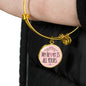 My Heart Is All Yours Stainless Steel or 18k Gold Circle Bangle Bracelet - Express Your Love Gifts