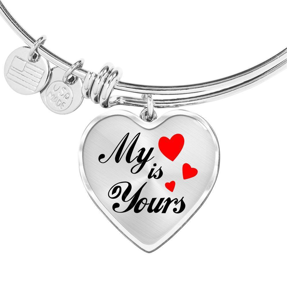My Heart Is Yours Heart Bracelet Bangle-Express Your Love Gifts