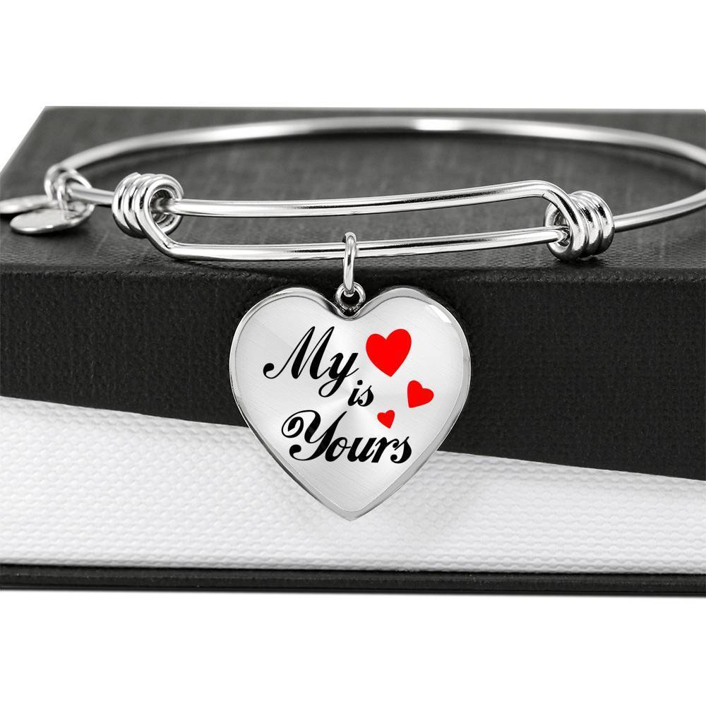 My Heart Is Yours Heart Bracelet Bangle-Express Your Love Gifts