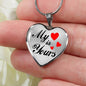 My Heart Is Yours Stainless Steel or 18k Gold Heart Pendant Necklace 18-22"-Express Your Love Gifts