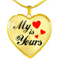 My Heart Is Yours Stainless Steel or 18k Gold Heart Pendant Necklace 18-22"-Express Your Love Gifts