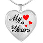 My Heart Is Yours Stainless Steel or 18k Gold Heart Pendant Necklace 18-22"-Express Your Love Gifts
