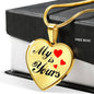 My Heart Is Yours Stainless Steel or 18k Gold Heart Pendant Necklace 18-22"-Express Your Love Gifts