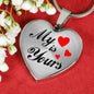 My Heart Is Yours Stainless Steel or 18k Gold Heart Pendant Necklace 18-22"-Express Your Love Gifts