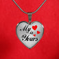My Heart Is Yours Stainless Steel or 18k Gold Heart Pendant Necklace 18-22"-Express Your Love Gifts