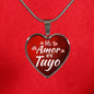 My Love Is Yours Spanish Mi Amor Es Tuyo Heart Pendant Necklace-Express Your Love Gifts