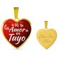My Love Is Yours Spanish Mi Amor Es Tuyo Heart Pendant Necklace-Express Your Love Gifts