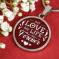 My Love My Life My Forever Circle Necklace Stainless Steel or 18k Gold 18-22"-Express Your Love Gifts