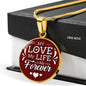 My Love My Life My Forever Circle Necklace Stainless Steel or 18k Gold 18-22"-Express Your Love Gifts
