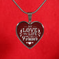 My Love My Life My Forever Necklace Stainless Steel or 18k Gold Heart Pendant 18-22"-Express Your Love Gifts