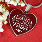 My Love My Life My Forever Necklace Stainless Steel or 18k Gold Heart Pendant 18-22"-Express Your Love Gifts