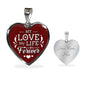 My Love My Life My Forever Necklace Stainless Steel or 18k Gold Heart Pendant 18-22"-Express Your Love Gifts