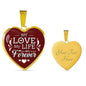 My Love My Life My Forever Necklace Stainless Steel or 18k Gold Heart Pendant 18-22"-Express Your Love Gifts