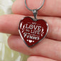 My Love My Life My Forever Necklace Stainless Steel or 18k Gold Heart Pendant 18-22"-Express Your Love Gifts