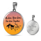 My Love Your Love Our Love Together Circle Necklace Stainless Steel or 18k Gold 18-22"-Express Your Love Gifts