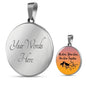 My Love Your Love Our Love Together Circle Necklace Stainless Steel or 18k Gold 18-22"-Express Your Love Gifts