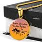 My Love Your Love Our Love Together Circle Necklace Stainless Steel or 18k Gold 18-22"-Express Your Love Gifts