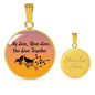 My Love Your Love Our Love Together Circle Necklace Stainless Steel or 18k Gold 18-22"-Express Your Love Gifts