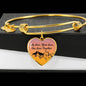 My Love Your Love Our Love Together Heart Stainless Steel or 18k Gold Bracelet Bangle 79"-Express Your Love Gifts