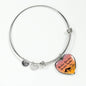My Love Your Love Our Love Together Heart Stainless Steel or 18k Gold Bracelet Bangle 79"-Express Your Love Gifts