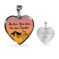 My Love Your Love Our Love Together Necklace Stainless Steel or 18k Gold Heart Pendant 18-22"-Express Your Love Gifts