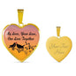 My Love Your Love Our Love Together Necklace Stainless Steel or 18k Gold Heart Pendant 18-22"-Express Your Love Gifts
