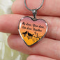 My Love Your Love Our Love Together Necklace Stainless Steel or 18k Gold Heart Pendant 18-22"-Express Your Love Gifts