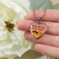 My Love Your Love Our Love Together Necklace Stainless Steel or 18k Gold Heart Pendant 18-22"-Express Your Love Gifts