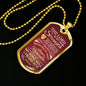 My Song Will Praise Psalm Necklace Stainless Steel or 18k Gold Dog Tag 24" Chain-Express Your Love Gifts