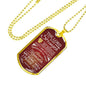 My Song Will Praise Psalm Necklace Stainless Steel or 18k Gold Dog Tag 24" Chain-Express Your Love Gifts