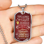 My Song Will Praise Psalm Necklace Stainless Steel or 18k Gold Dog Tag 24" Chain-Express Your Love Gifts