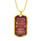 My Song Will Praise Psalm Necklace Stainless Steel or 18k Gold Dog Tag 24" Chain-Express Your Love Gifts