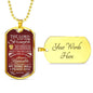 My Song Will Praise Psalm Necklace Stainless Steel or 18k Gold Dog Tag 24" Chain-Express Your Love Gifts