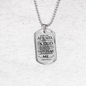 My Trust Is In God Psalm Necklace Stainless Steel or 18k Gold Dog Tag W 24"-Express Your Love Gifts
