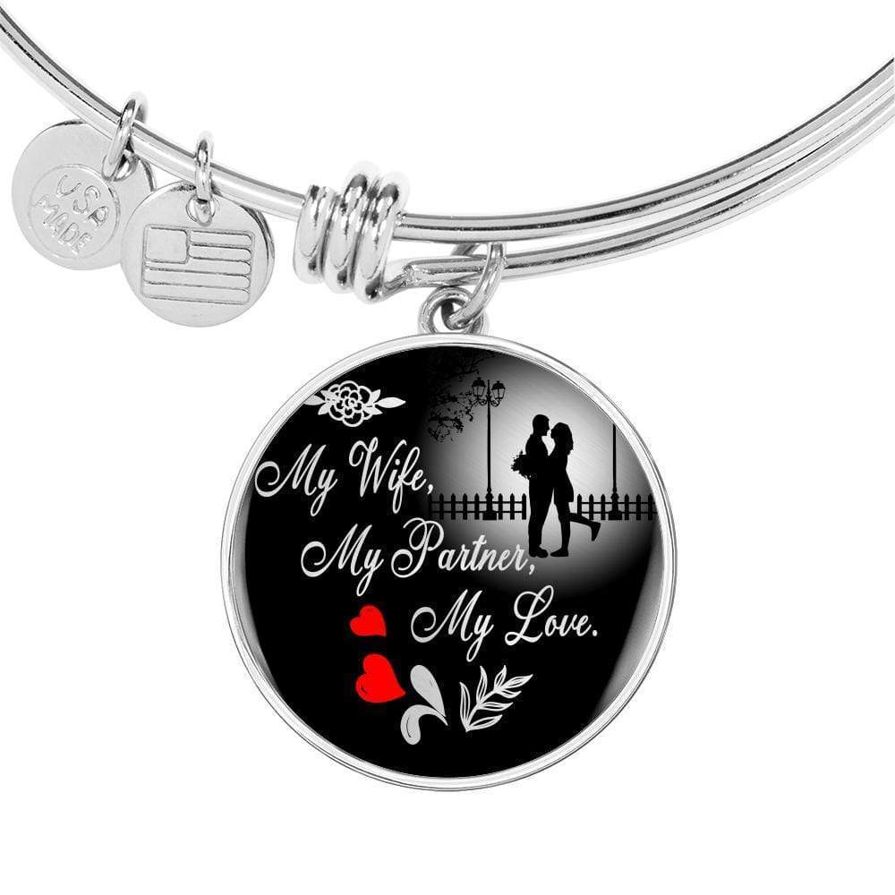 My Wife My Partner My Love Circle Bracelet Bangle - Express Your Love Gifts