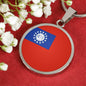 Myanmar Flag Necklace Myanmar Flag Stainless Steel or 18k Gold 18-22" - Express Your Love Gifts