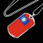 Myanmar Flag Necklace Myanmar Flag Stainless Steel or 18k Gold Dog Tag 24" - Express Your Love Gifts