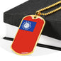 Myanmar Flag Necklace Myanmar Flag Stainless Steel or 18k Gold Dog Tag 24" - Express Your Love Gifts