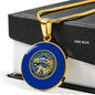Nebraska State Flag Necklace Stainless Steel or 18k Gold Circle Pendant 18-22" - Express Your Love Gifts