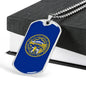 Nebraska State Flag Necklace Stainless Steel or 18k Gold Dog Tag 24" Chain - Express Your Love Gifts